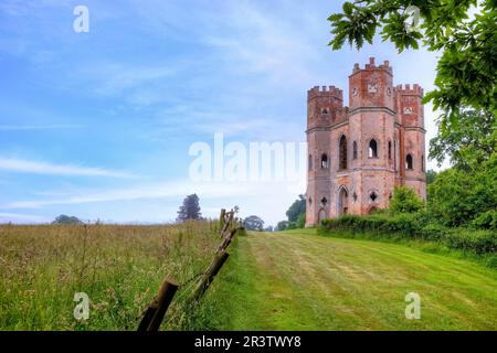 Powderham Castle, la tour Belvédère, Devon, Royaume-Uni Banque D'Images