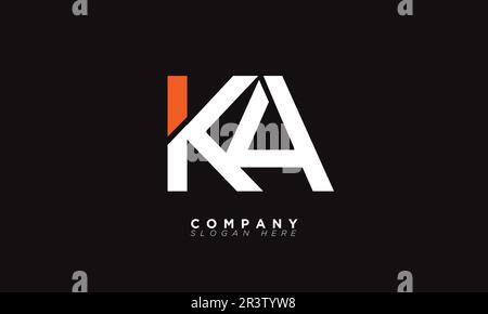 KA lettres Alphabet initiales logo du monogramme Illustration de Vecteur