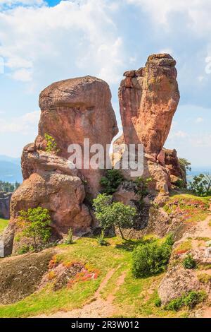 Rochers de falaise à Belogradchik, Bulgarie Banque D'Images