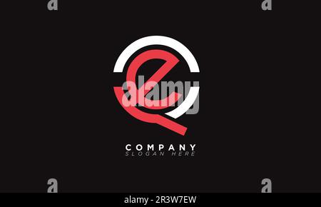 QE lettres Alphabet initiales logo du monogramme Illustration de Vecteur