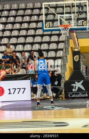 Vigo, Espagne. 24 mai 2023. Le joueur italien Fruto marque les deux coups libres après avoir été fouillé. Credit: xan gasalla / Alamy Live News Banque D'Images