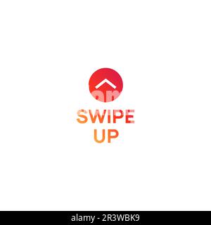 Faites glisser l'icône de vecteur de flèche vers le haut. Histoire de médias sociaux glisser bouton signe action design graphique application forme de l'interface utilisateur glisser vers le haut. Illustration de Vecteur