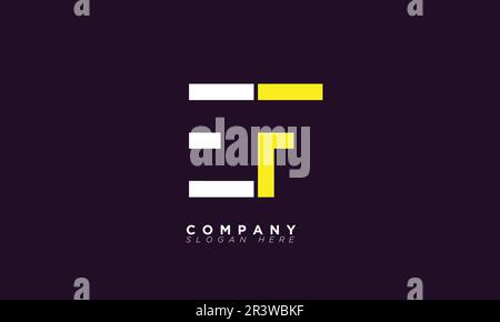 Lettres alphabétiques EF initiales logo monogramme Illustration de Vecteur