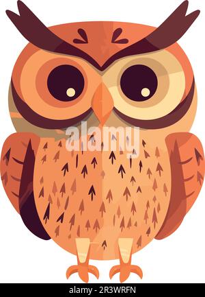 Hibou coloré mascotte animal intelligent Illustration de Vecteur