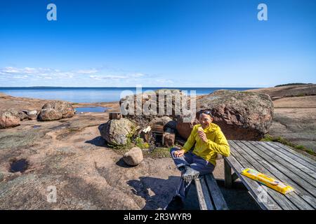 Sur l'île Lanskeri, Hamina, Finlande Banque D'Images