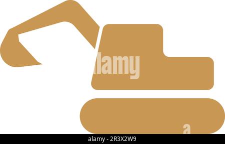 conception d'illustration vectorielle d'icône de pelle hydraulique Illustration de Vecteur