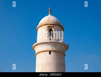 Minaret de la Mosquée occidentale de Souq Waqif, Doha, Qatar Banque D'Images