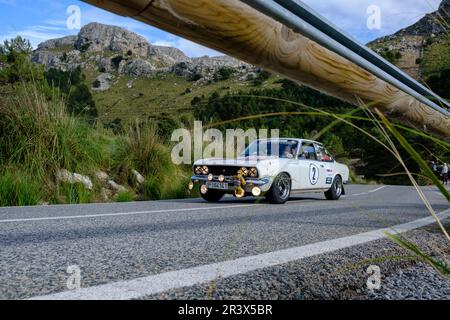 SIÈGE 124 sport, Rallye Clásico Isla de Mallorca, Carretera Puig Major, Mallorca, Iles Baléares, Espagne. Banque D'Images