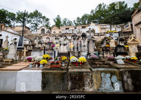 Cimetière municipal de Genova, Majorque, Iles Baléares, Espagne. Banque D'Images