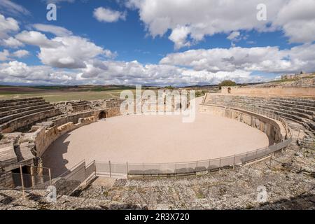 Anfiteatro de Segóbriga, Parque Arqueológico de Saelices Segóbriga,, Cuenca, Castille-La Manche, Espagne. Banque D'Images