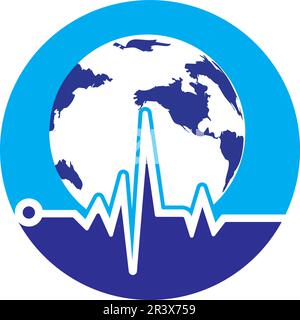 arrière-plan, icône, vecteur, logo, design, technologie, bannière, isolé, cœur, illustration, médecin, santé, médical, carte, globe, happy, line, hôpital, Illustration de Vecteur