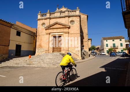 Glesia de Sant Cristòfol, Biniali, Sencelles, Pla de Mallorca, Majorque, Iles Baléares, Espagne, Europe. Banque D'Images