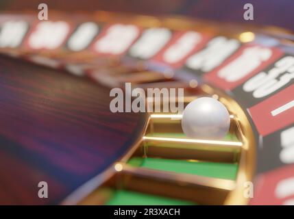 3d rendu de roulette de casino pour le concept de pari, le fond de jeu. Banque D'Images