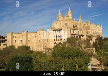 Catedral de Mallorca ,siglo. XIII un siglo.XX .Palma Mallorca..Islas Baleares. L'Espagne. Banque D'Images