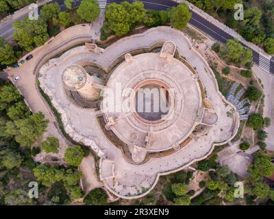 Castillo de Bellver, estilo gótico catalán, siglo XIV , Palma, Majorque, îles Baléares, Espagne. Banque D'Images