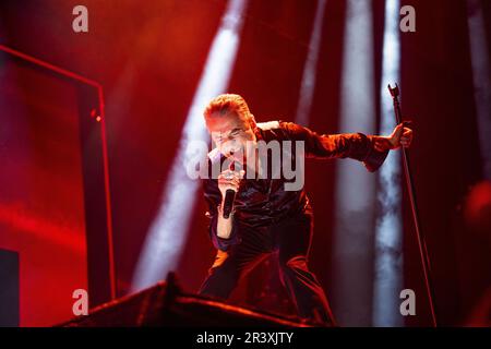 Depeche mode sur scène pendant le tour du monde de Memento Mori 2023 à l'aréna Friends à Stockholm, en Suède, sur 23 mai 2023. Photo: Peter Wixtrom / Aftonblad Banque D'Images