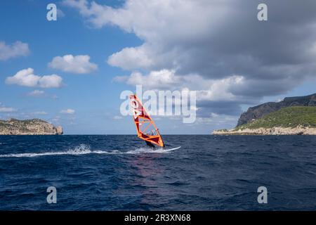 Canal marin sa Dragonera, Majorque, Iles Baléares, Espagne. Banque D'Images