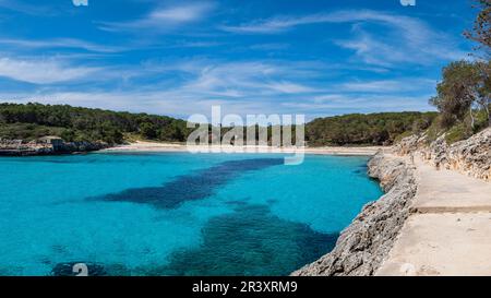 S'Amarador, Parc naturel de Mondragó, zone municipale de Santanyí, Majorque, Iles Baléares, Espagne. Banque D'Images