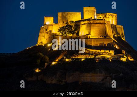 Château de Monzón, château-forteresse d'origine musulmane, Monzón Huesca, Espagne. Banque D'Images