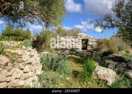 Talaiot, son Ferrandell-son Oleza, I milenio a C., Valldemossa, Majorque, Iles Baléares, espagne. Banque D'Images