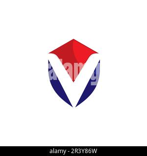 V logo symbole SimpleCe logo est parfait pour l'entreprise et votre logo personnel Illustration de Vecteur