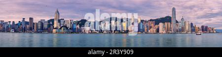 Paysage panoramique pour l'île de Hong Kong. Banque D'Images