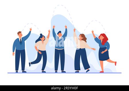 Équipe de professionnels qui se réunissent Illustration de Vecteur