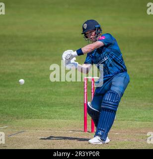 Harry est venu batter pour Derbyshire contre Leicestershire dans un match 2nd XI T20 Banque D'Images