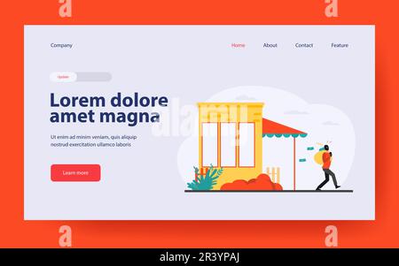 Homme se brisant dans la maison et le dérobant Illustration de Vecteur