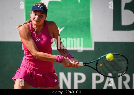 Paris, France, France. 25th mai 2023. Dayana YASTREMSKA d'Ukraine pendant le quatrième jour de qualification de Roland-Garros 2023, Open de France 2023, Grand Chelem tournoi de tennis au stade Roland-Garros sur 25 mai 2023 à Paris, France. (Credit image: © Matthieu Mirville/ZUMA Press Wire) USAGE ÉDITORIAL SEULEMENT! Non destiné À un usage commercial ! Banque D'Images