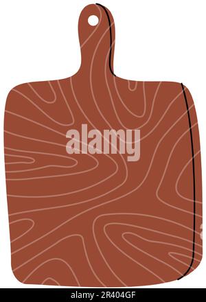 Icône de planche à découper en bois. Silhouette des outils de cuisine. Illustration vectorielle. Illustration de Vecteur