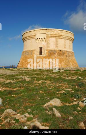 Torre de Fornells (s.XVIII). Bahia de Fornells.Menorca.Illes Balears.España. Banque D'Images