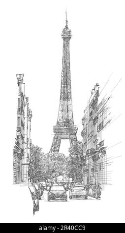 Tour Eiffel isolée - illustration vectorielle (idéale pour l'impression, l'affiche ou le papier peint, la décoration de la maison) Illustration de Vecteur