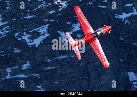 Un avion d'entraînement PC-21 de la Swiss Air Force, Axalp, Suisse. Banque D'Images