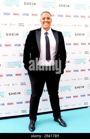 Lianne Sanderson arrive devant les SHEIN Women's football Awards qui se tiennent au Nobu Hotel, Londres. Date de la photo: Jeudi 25 mai 2022. Banque D'Images