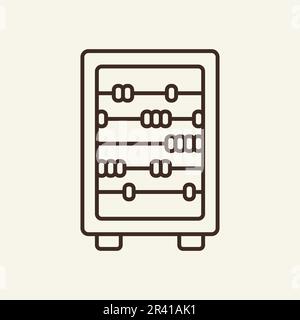 Modèle d'icône Abacus. Concept d'éducation préscolaire. Vecteur plat Illustration de Vecteur