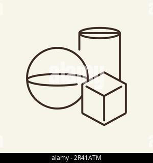 Lignes de formes géométriques. Concept d'éducation préscolaire. Vecteur Illustration de Vecteur