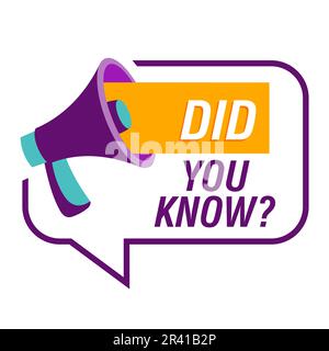 Saviez-vous que la bulle de la parole était une bannière Illustration de Vecteur