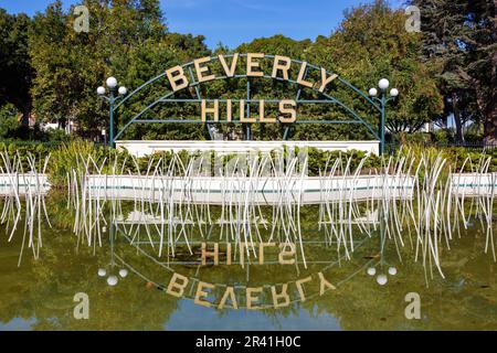 Panneau Beverly Hills à Los Angeles, Etats-Unis Banque D'Images