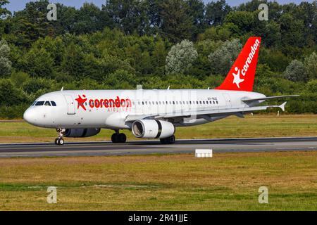 Corendon Airlines Airbus A320 aéroport de Hambourg en Allemagne Banque D'Images