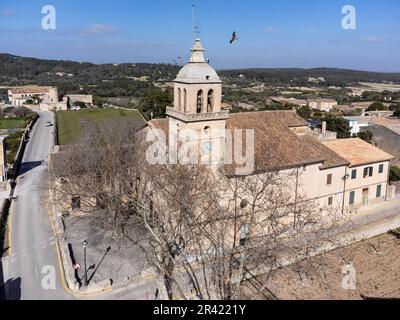 Paroisse de l'Immaculée et du Bienheureux Ramon Llull, Randa, Majorque, Iles Baléares, Espagne. Banque D'Images