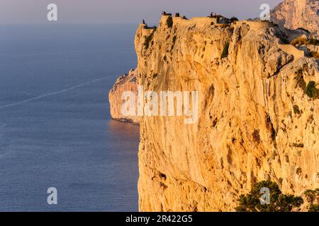 Mirador de Sa Creueta, Punta de La Nao, péninsule de Formentor, Pollença, parc naturel de la Sierra de Tramuntana, Mallorca, Islas Baleares, Espagne. Banque D'Images