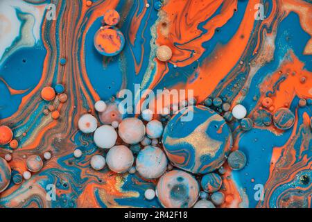 Globes planétaires en résumé galactique peinture de fond actif Banque D'Images