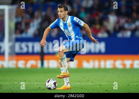 Barcelone, Espagne. 24th mai 2023. Brian Olivan du RCD Espanyol lors du match de la Liga entre le RCD Espanyol et l'Atlético de Madrid, a joué au stade RCDE sur 24 mai à Barcelone, Espagne. (Photo de Colas Buera/PRESSIN) Credit: PRESSINPHOTO SPORTS AGENCY/Alay Live News Banque D'Images