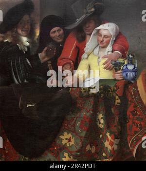 La Procuress peinte par le peintre néerlandais Johannes Vermeer en 1656 Banque D'Images