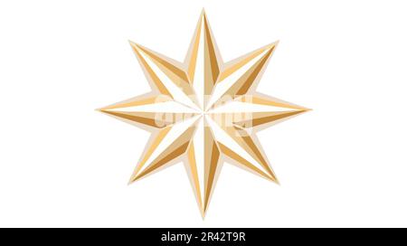 Icône en forme d'étoile, logo. Illustration vectorielle isolée sur fond blanc. Illustration de Vecteur