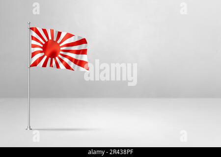 Drapeau de l'enseigne navale japonaise, illustration de 3D, isolé sur blanc Banque D'Images