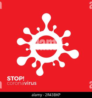 Arrêtez Corona virus Vector. logo covid 19. soins de santé Illustration de Vecteur
