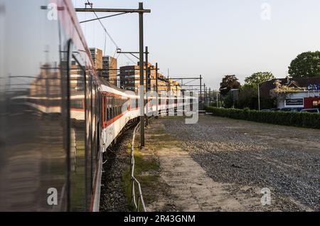 Deventer, pays-Bas. 26 mai 2023. Vue sur le nouveau train de nuit qui relie Berlin, Amsterdam et Bruxelles. Le train est la première liaison d'Europe Sleeper et constitue un pas vers un réseau plus étendu de trains de nuit comme alternative à l'avion. ANP EVA PLEVIER pays-bas - belgique OUT/Alay Live News Banque D'Images