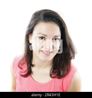 Jeune fille souriant à l'appareil photo Banque D'Images